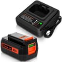 40V 3.6Ah Replacement Battery and Charger for Black and Decker 40 Volt Battery Lithium LBX2040 LBXR36 LBXR2036 LST540 LCS1240 LBX1540 LST136W Compatible with Black Decker 40V String Tools（2Pack）