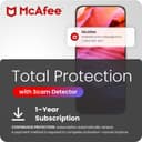 McAfee Total Protection with Scam Detector | Avoid Phishing Emails, Texts, Video and QR Code Scams with Scam Protection Software App for iPhone & Android | 1-Year Subscription with Auto-Renewal