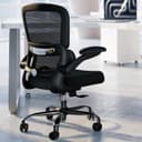 TRALT Ergonomic Office Chair - Desk Chair with Adjustable Lumbar Support Computer Chair - Mesh Comfy Chair with Flip-up Armrests - Gaming Chairs for Adults Home Office (Mesh, Black)
