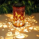 Butterfly Solar Lanterns Outdoor Waterproof Hanging Lights, Butterfly Gifts for Women Mom Grandma, Metal Decorative LED Solar Lanterns for Yard Patio Porch Balcony Garden Decor