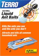 TERRO Ant Killer Bait Stations T300B - Liquid Bait to Eliminate Ants - Bait System - 12 Count Stations for Effective Indoor Ant Control